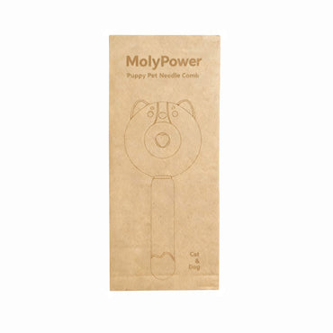 MolyPower Self-Cleaning Slicker Brush for Cats, Dog-Shaped Design