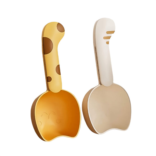 2 pcs measring dog food scoop: orange and white