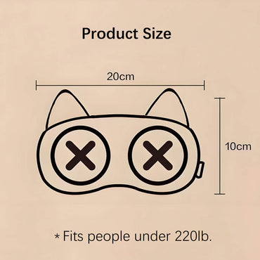 the size of cat eye mask is 20*10cm fits people under 220lb