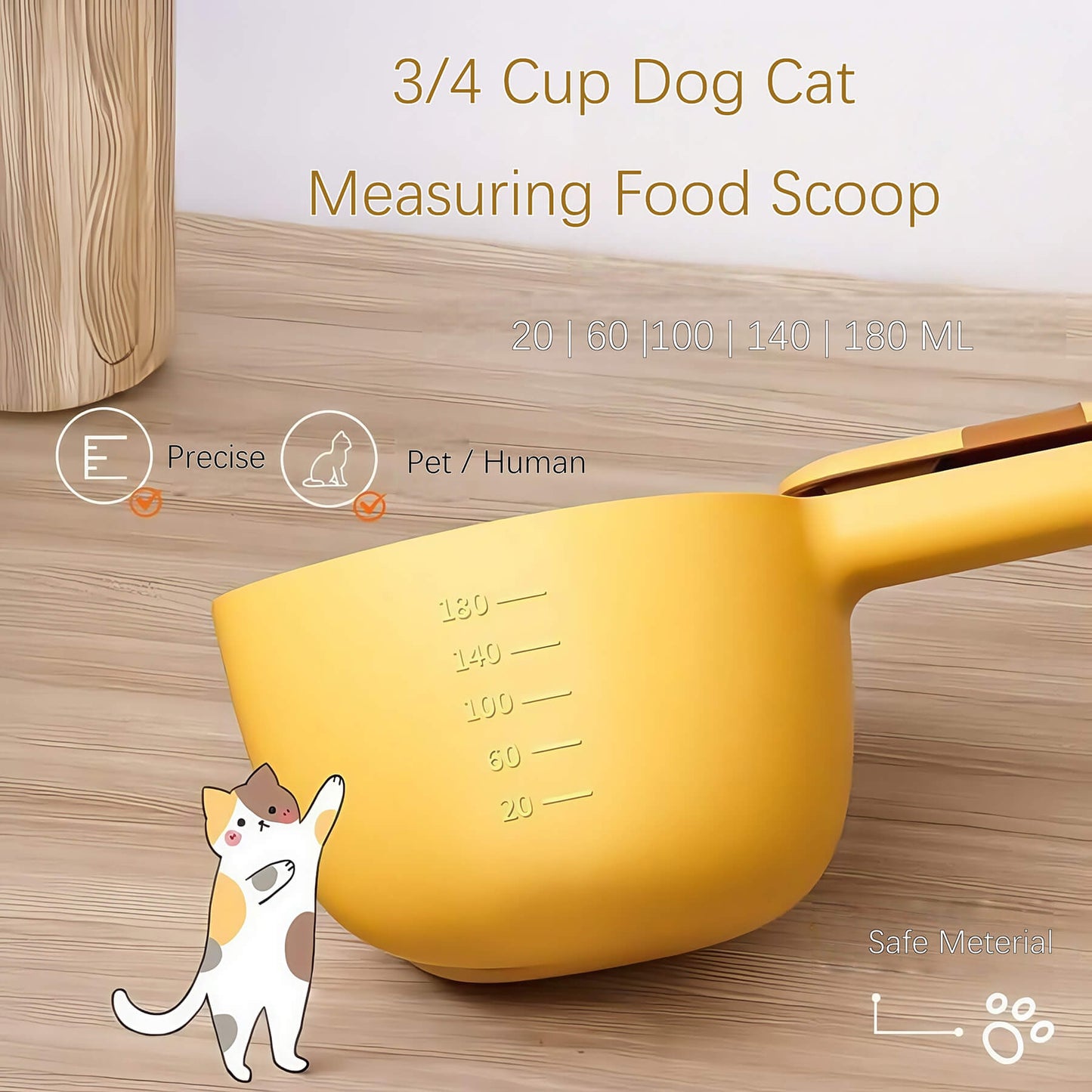 3/4 cup /180ml dog cat food scoop