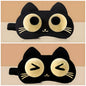2 pattern 3d cat eye masks: eyes open and closed