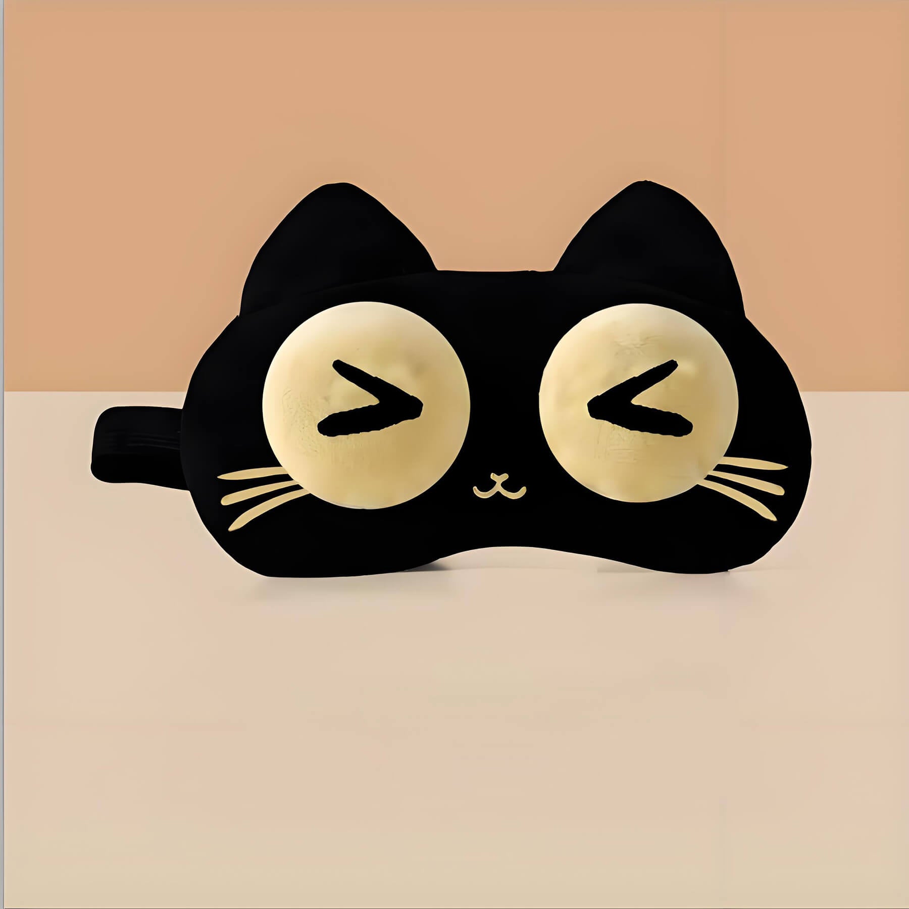 3d cat eye sleeping mask: closed