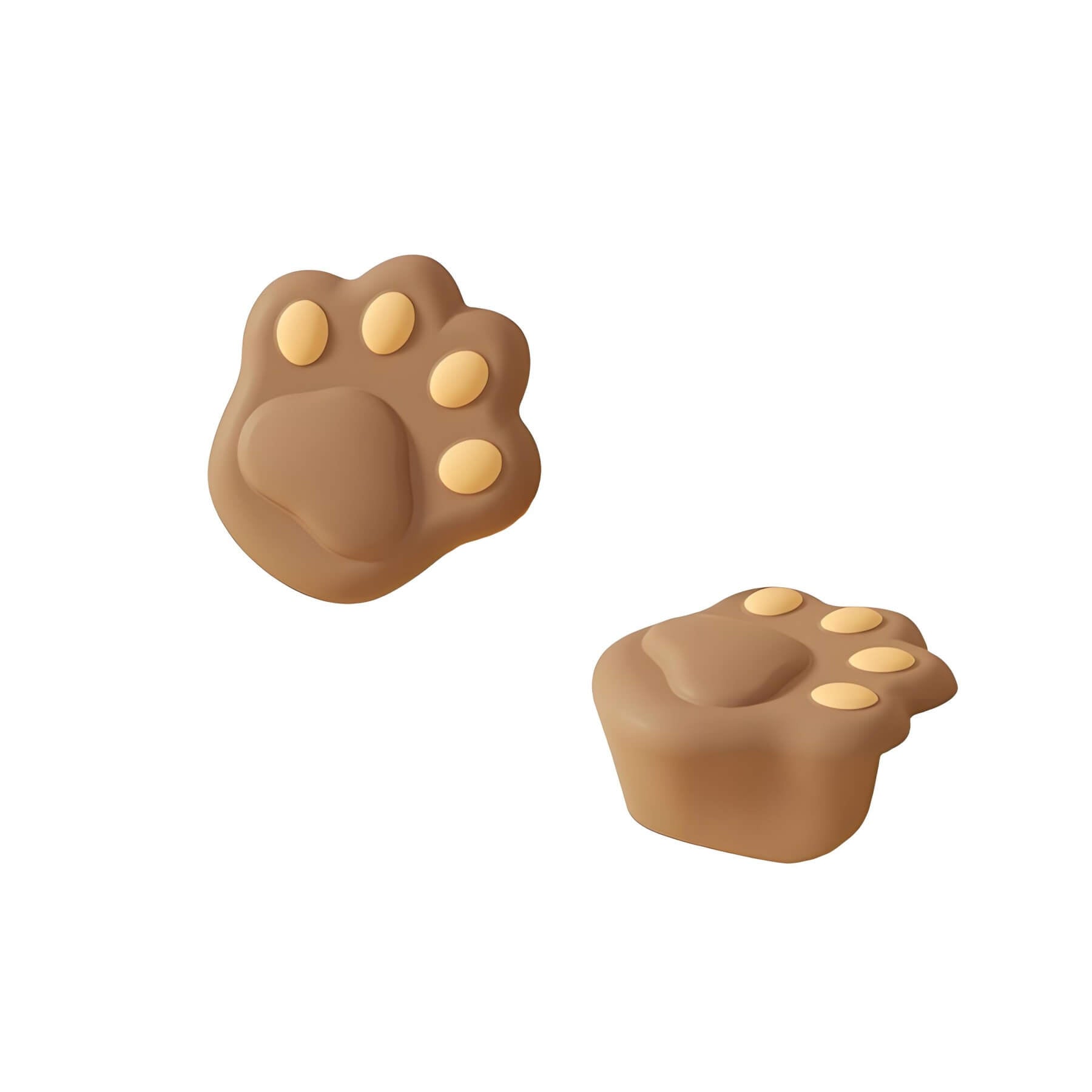 1 pair cat paw silicone corner protector: brown and yellow *2