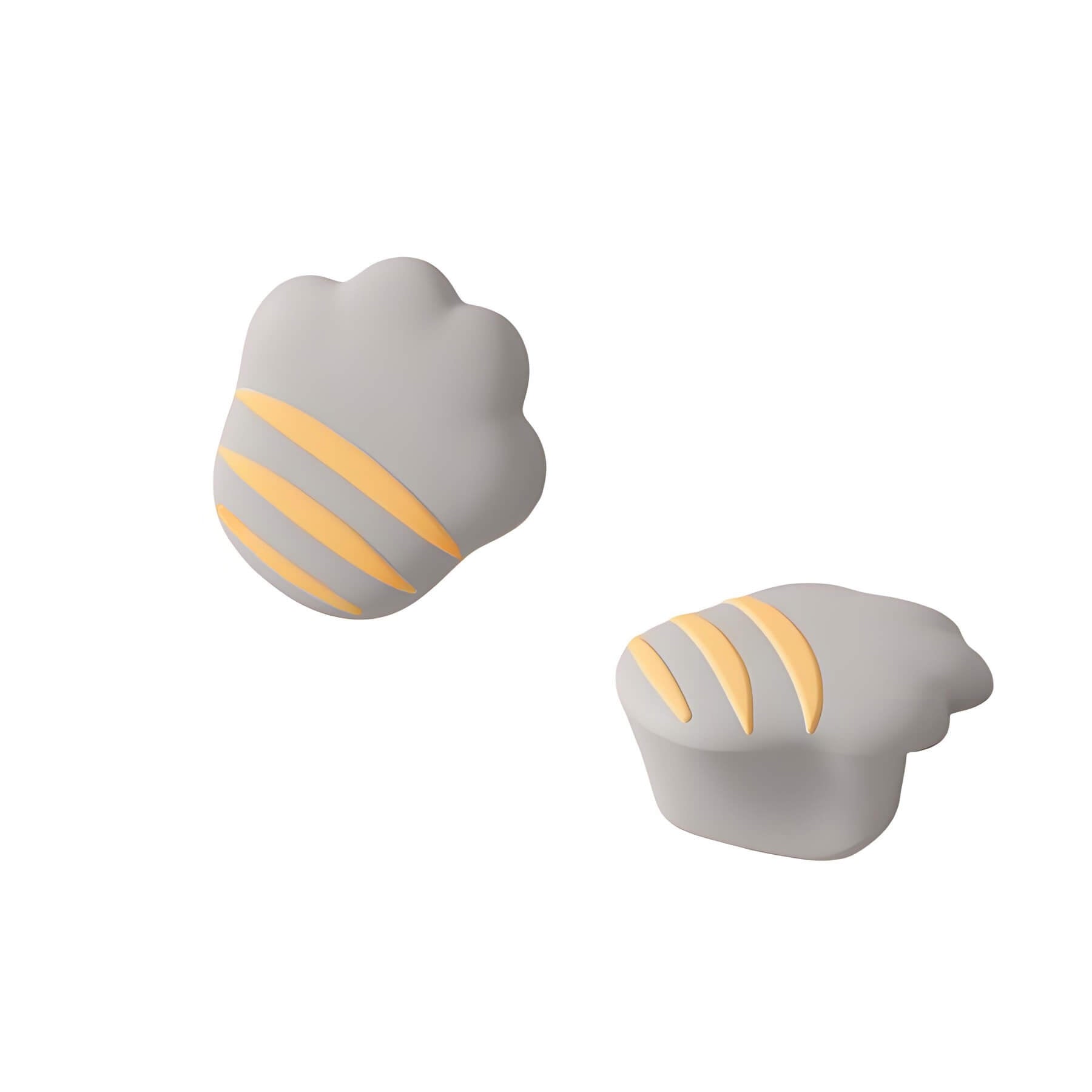 1 pair cat sratch silicone corner protector grey and yellow