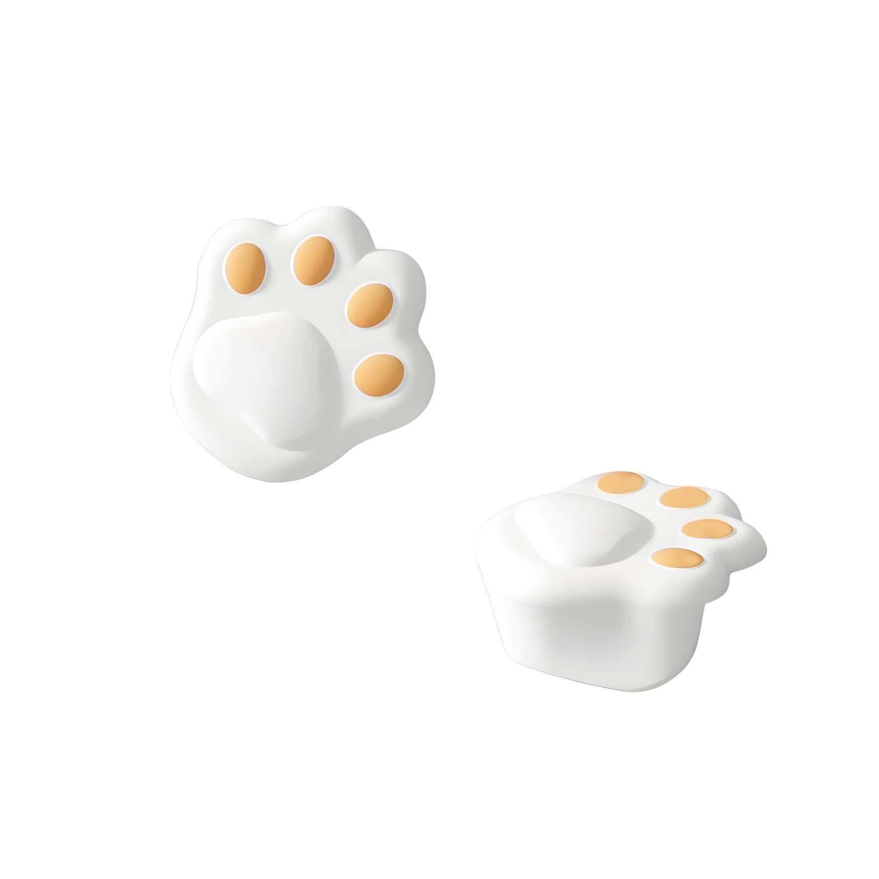 1 pair cat paw silicone corner protector: white and yellow *2