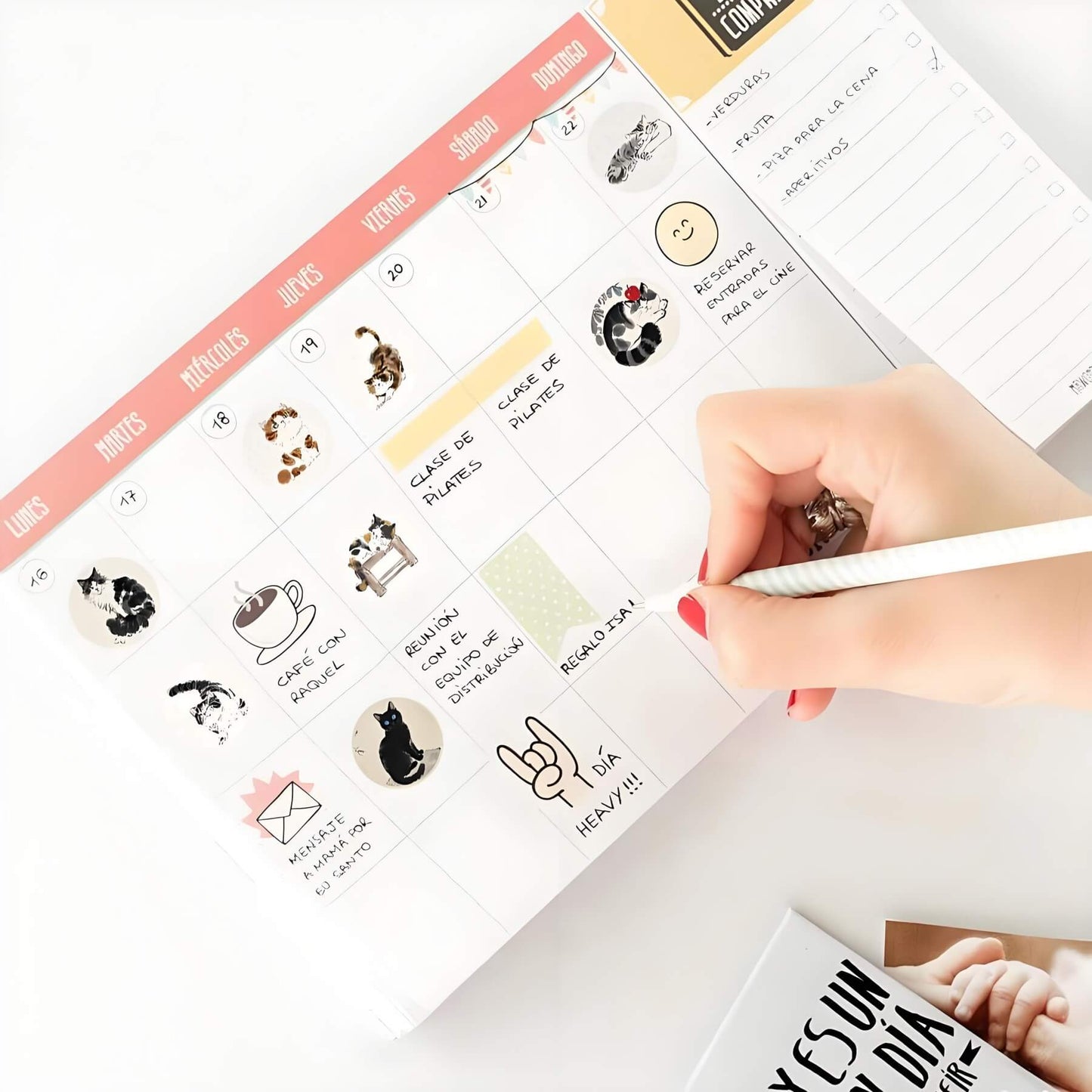 cat stickers decor a calendar