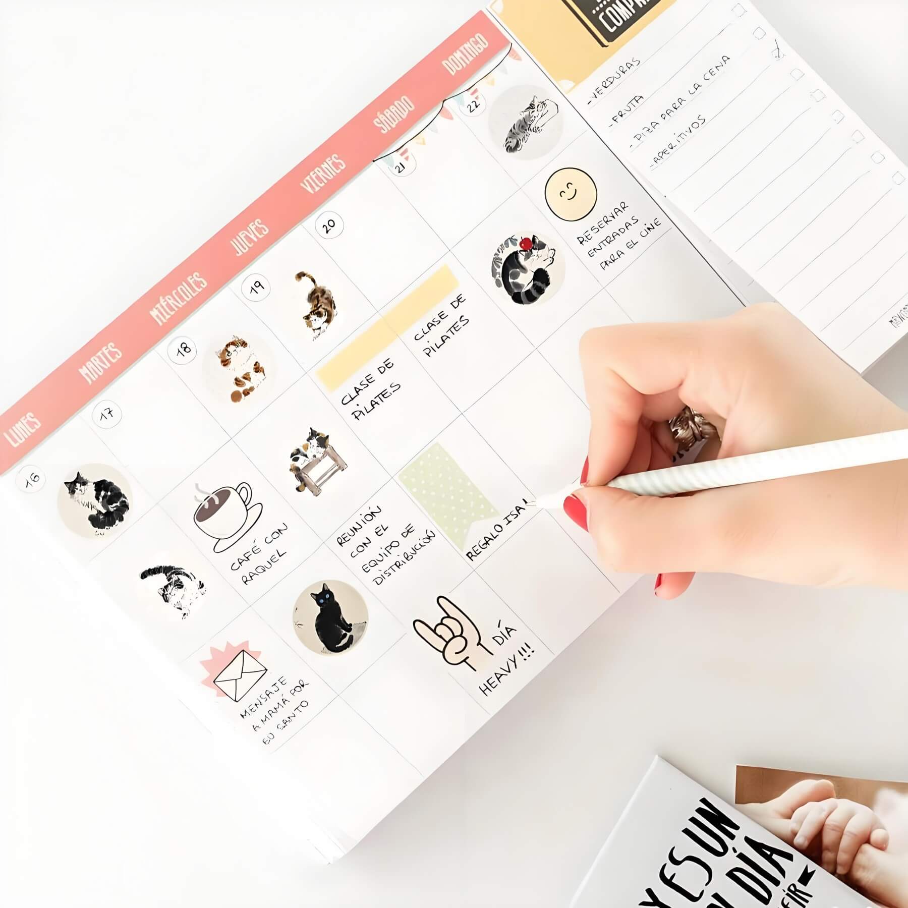 cat stickers decor a calendar