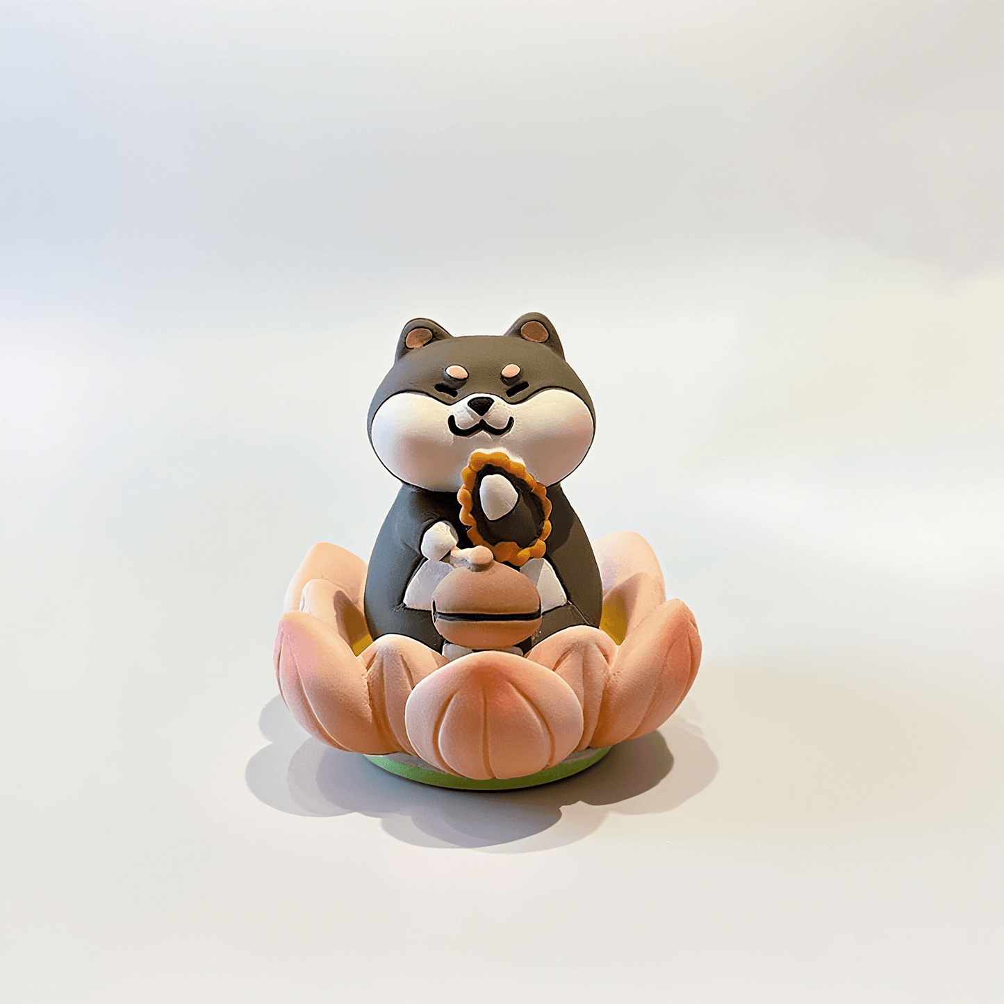 a black Shiba dog figure