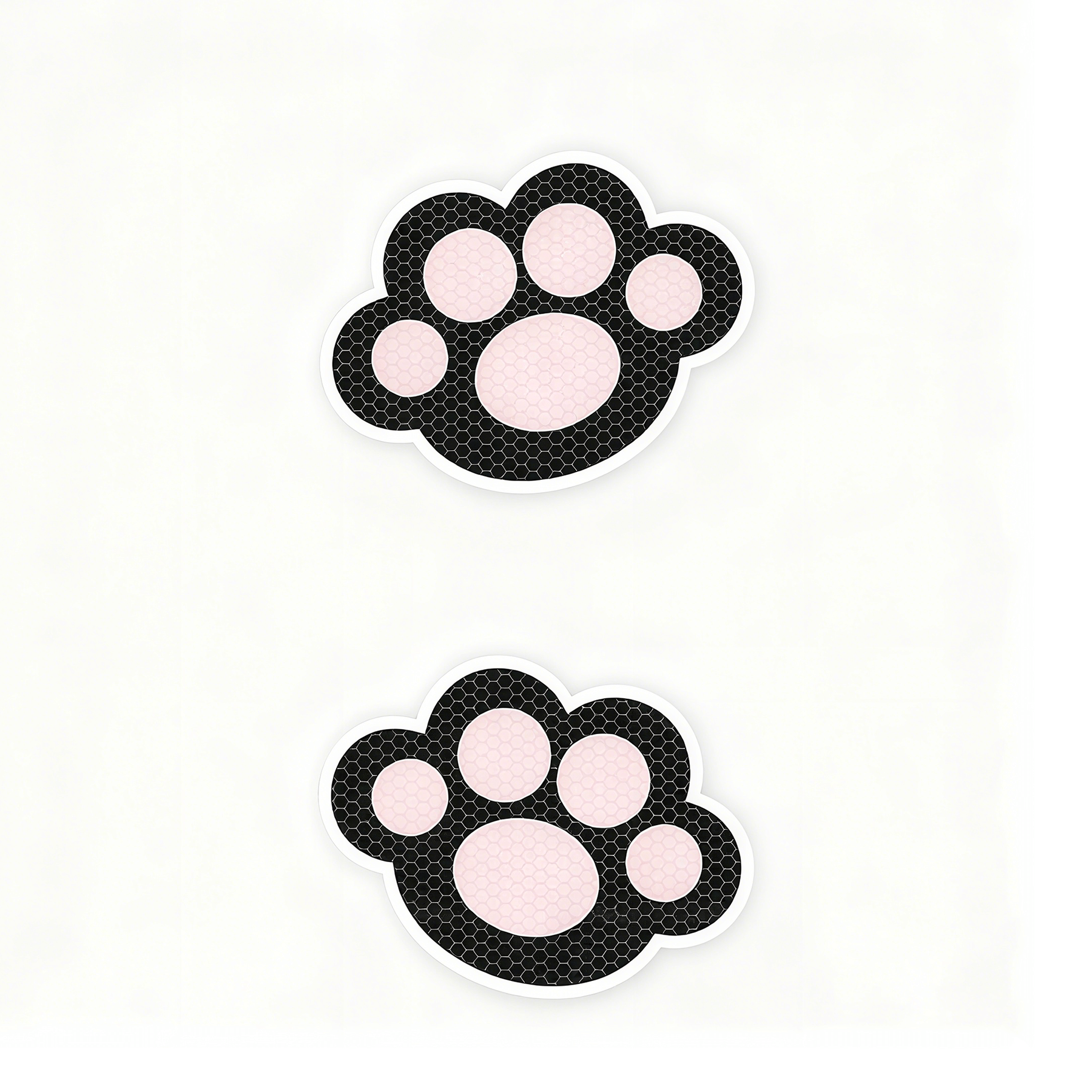 cute cat paw reflective stickers color pink and black