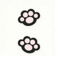 cute cat paw reflective stickers color pink and black