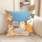 cute cartoon cats pillow: many cats formed a circle