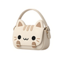 cute cat-shape hand bag beige color