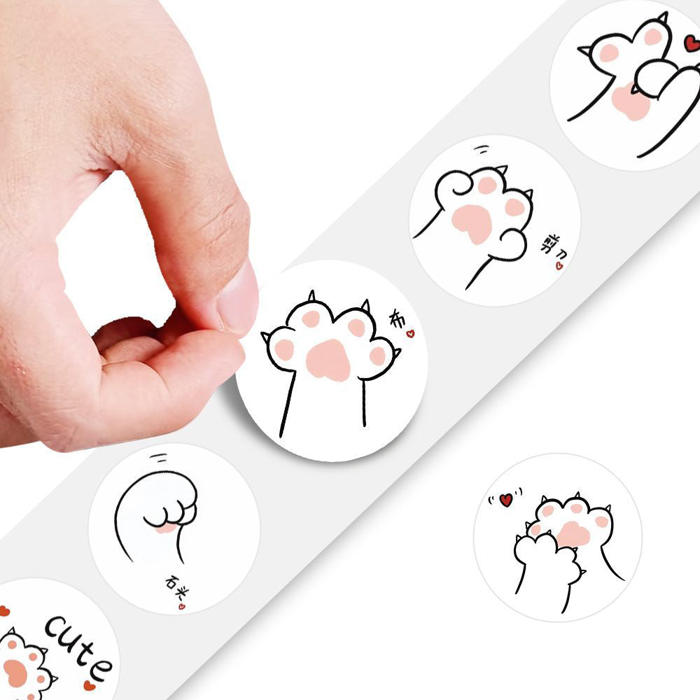 Easy-to-peel cat paw stickers