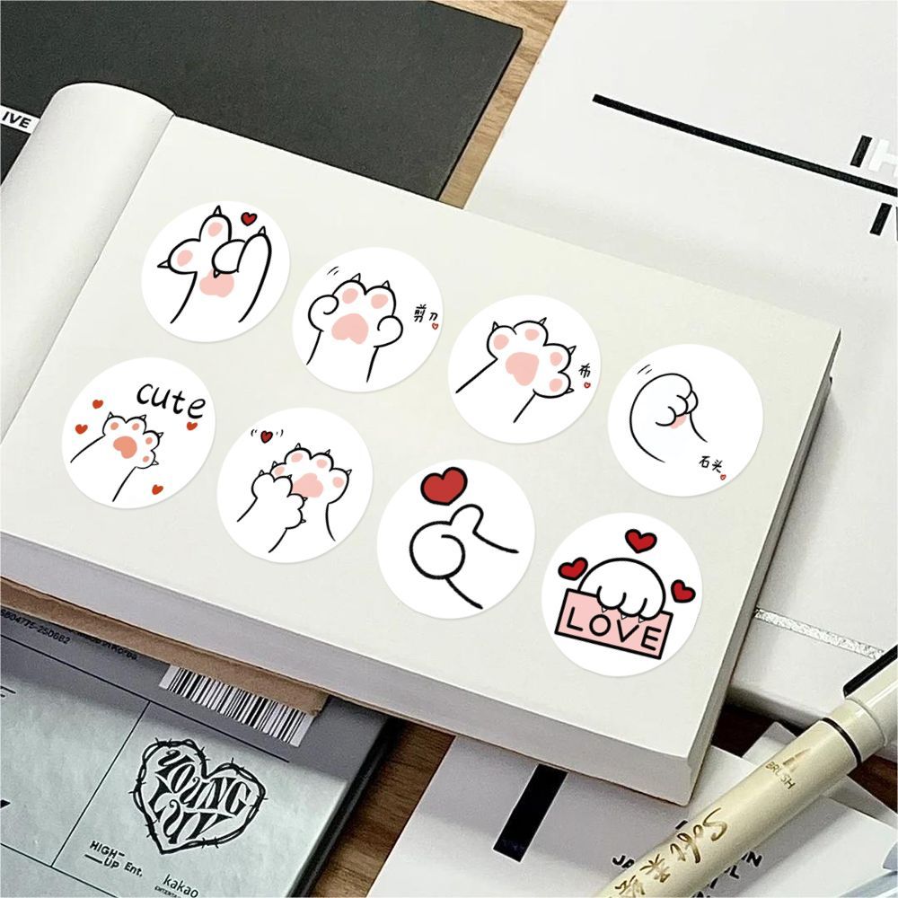 cute cat paw stickers decor a notebook