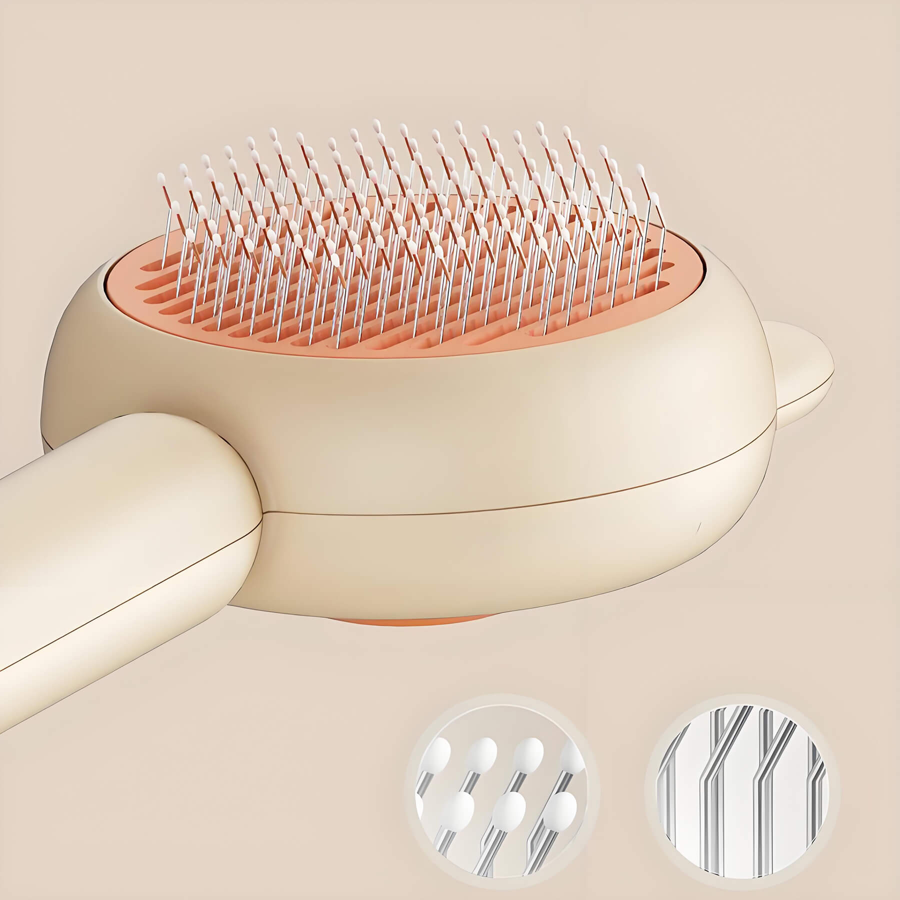 details of the curved comb teeth