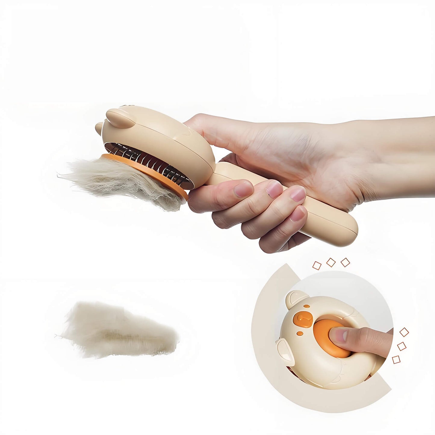 one button easy to remove the cat hair