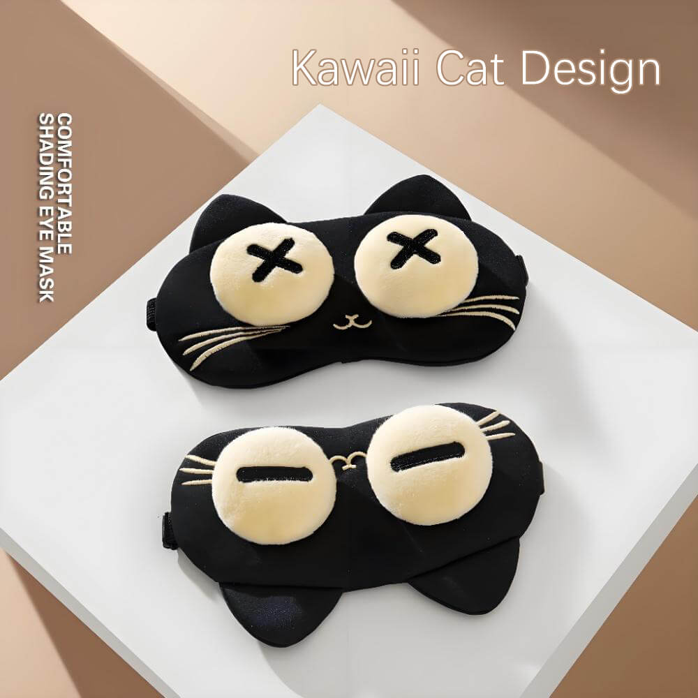 kawaii cute cat design sleeping masks