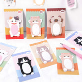 personalized sticky notes with cute cat shpae