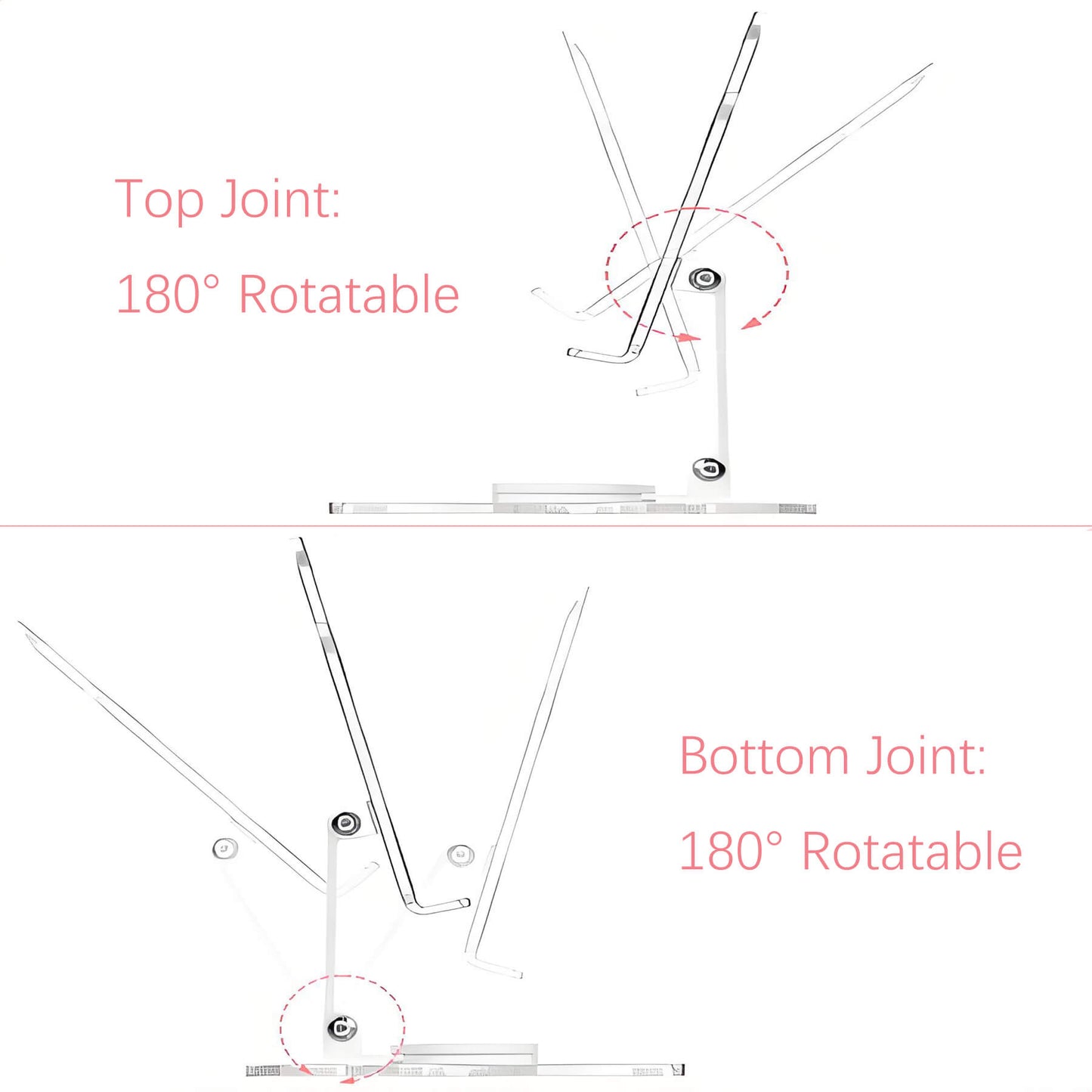top and bottom joint is 180 degree rotatable
