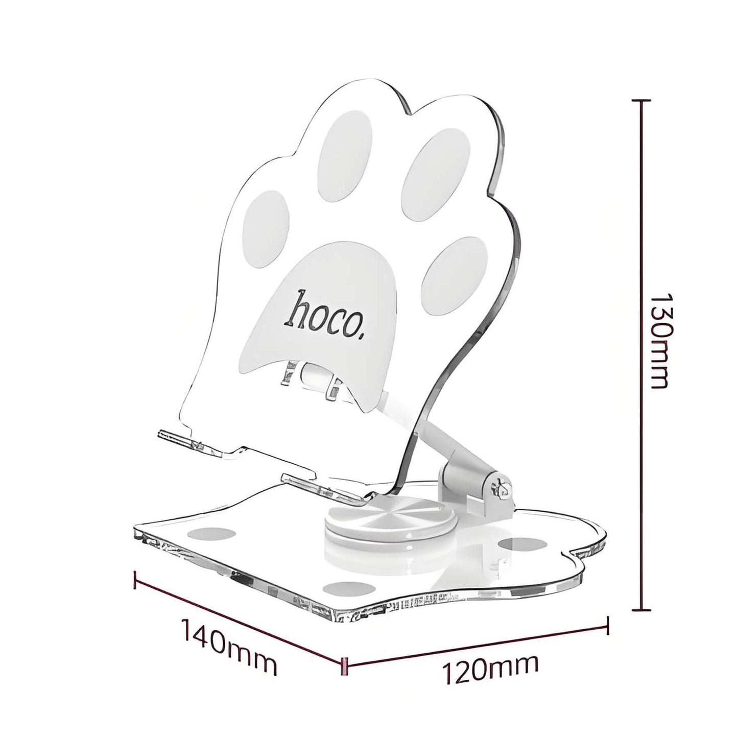 phone stand height 130mm bottom size is 140*120mm