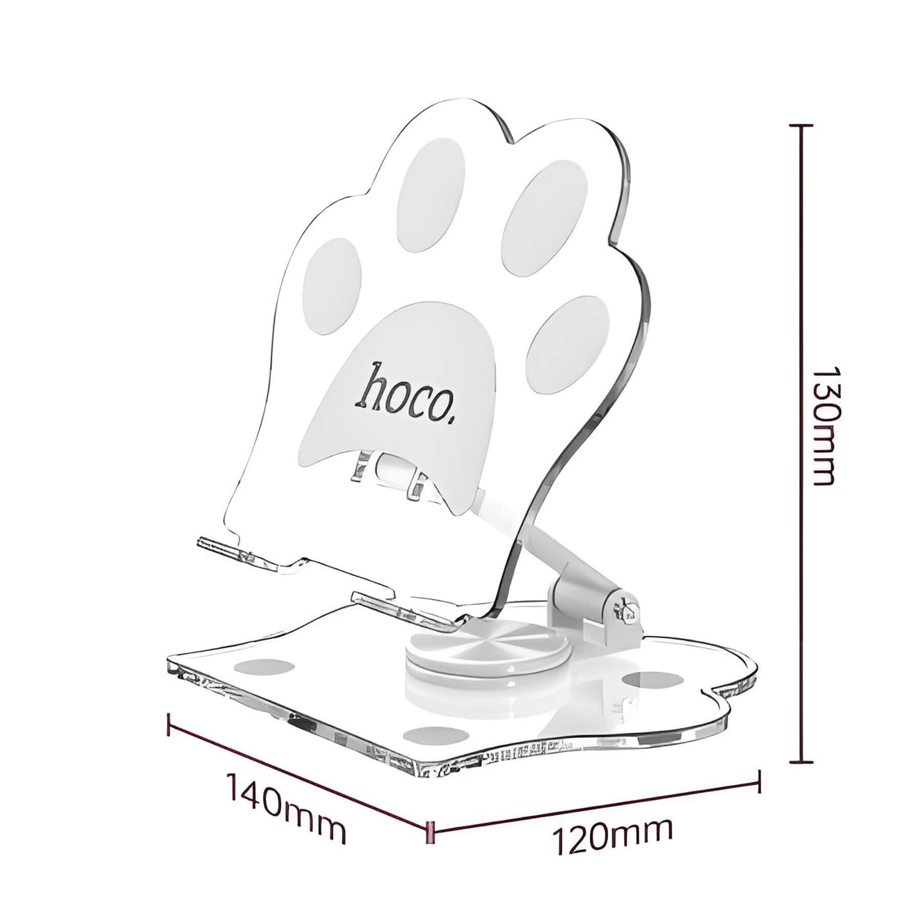 phone stand height 130mm bottom size is 140*120mm