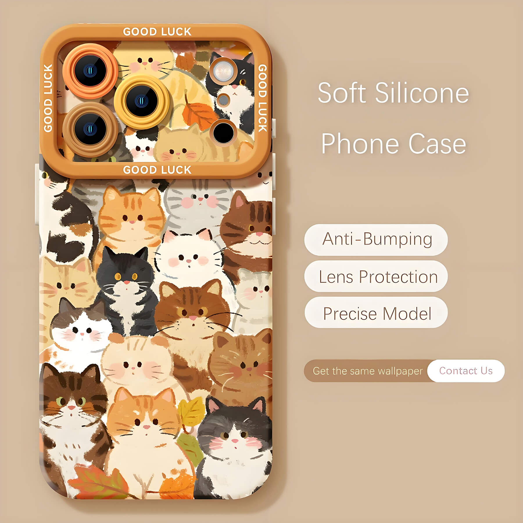 soft silicone phone case features anti-bumping, len protection and precise model